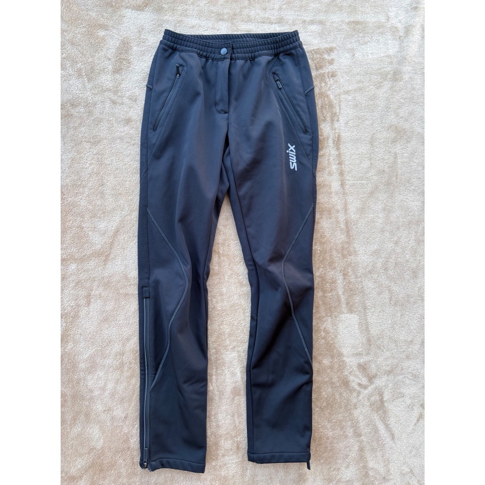 Swix Womens Black Fleece Lined Softshell Cross Country Ski Pants 22196 XS